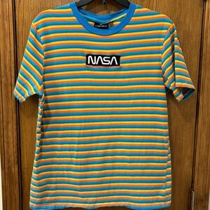Striped Nasa shirt, retro style, Hyper Space large